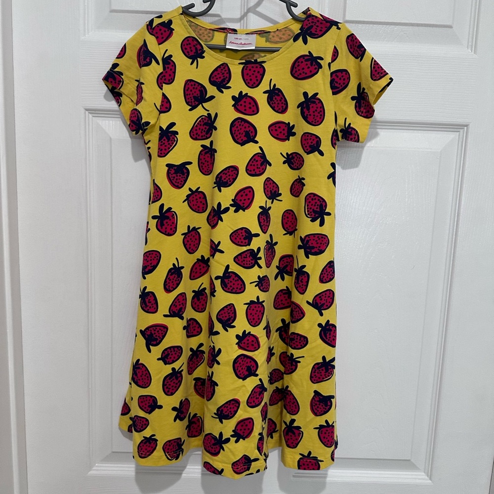 Hanna Andersson Yellow Strawberry Dress